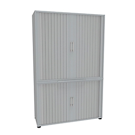 Armoire à rideaux, en 2 parties, 5 HC, l. 1200 x P 450 x H 1930 mm, gris clair