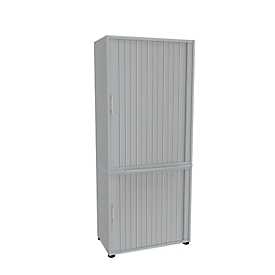 Armoire à rideaux, en 2 parties, 5 HC, l. 800 x P 450 x H 1930 mm, gris clair