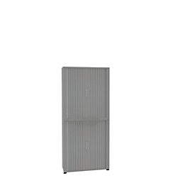 Armoire à rideaux, en 2 parties, 6 HC, l. 1000 x P 450 x H 2300 mm, argenté