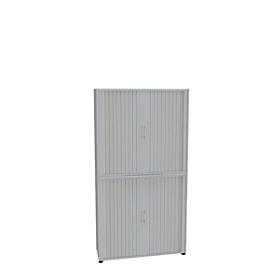 Armoire à rideaux, en 2 parties, 6 HC, l. 1200 x P 450 x H 2300 mm, gris clair