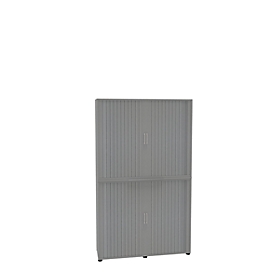 Armoire à rideaux, en 2 parties, 6 HC, l. 1350 x P 450 x H 2300 mm, argenté
