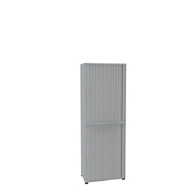 Armoire à rideaux, en 2 parties, 6 HC, l. 800 x P 450 x H 2300 mm, gris clair