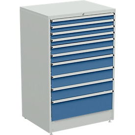 Armoire à tiroirs, 10 tiroirs, l. 910 x P 715 x H 1400 mm