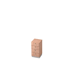 Armoire à tiroirs, 2 HC, l. 400 x P 420 mm, coloris noyer