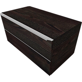 Armoire à tiroirs QUANDOS BOX, 1 tiroir, l. 1000 x P 440 x H 374 mm, chêne de tourbière