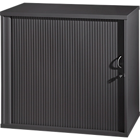 Armoire d'appoint, volet roulant transversal, ouverture à droite, graphite