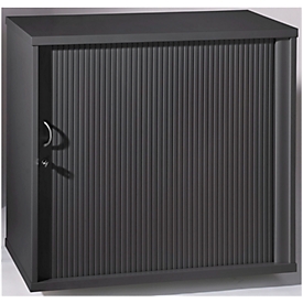 Armoire d'appoint, volet roulant transversal, ouverture à gauche, graphite