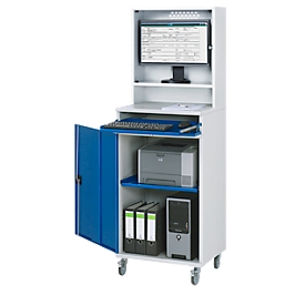 Armoire d'ordinateur type 650-M65, l. 650 x P 520 x H 1770 mm, mobile