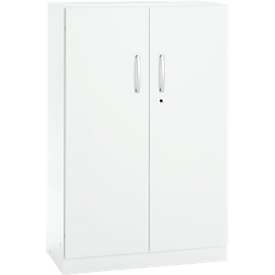 Armoire de bureau, 3OH, verrouillable, avec portes en applique, L 800 mm, blanc trafic
