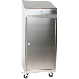 Armoire de bureau, acier inoxydable, H 1340 x L 500 x P 500 mm