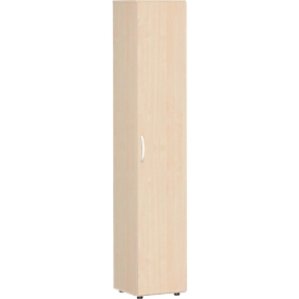 Armoire de classement, 6 hauteurs de classeurs, 5 tablettes, extension à droite ou gauche, l. 400 x P 400 x H 2160 mm, érable