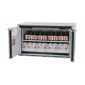 Armoire de stockage de sécurité de type 90 asecos UB-T-90, portes battantes, façade gris clair, L 1102 x P 502 x H 600 mm
