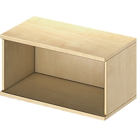 Armoire ouverte à poser TETRIS WOOD - l. 800 x P 421 X H 400 mm - 1 HC - décor érable - notre marque Schäfer Shop Genius