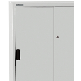 Armoire, portes coulissantes, H 1150 x l. 1200 x P 400 mm, gris clair