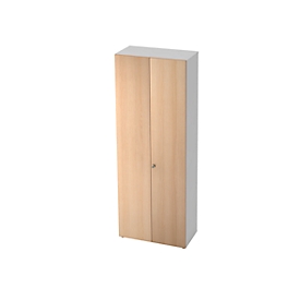 Armoire TOPAS LINE, vestiaire, 6 hauteurs de classeurs, l. 800 mm, coloris blanc/chêne