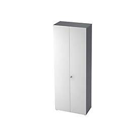 Armoire TOPAS LINE, vestiaire, 6 hauteurs de classeurs, l. 800 mm, graphite/blanc