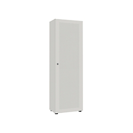 Armoire-vestiaire, 1 porte, l. 60 cm, 5 HC, alu blanc