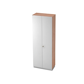 Armoire-vestiaire, 2 étagères, l. 800 x P 420 mm, coloris noyer/argent
