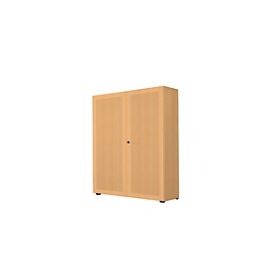 Armoire-vestiaire, 2 portes, l. 100 cm, 5 HC, coloris hêtre