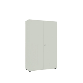 Armoire-vestiaire, 2 portes, l. 100 cm, 5 HC, gris clair