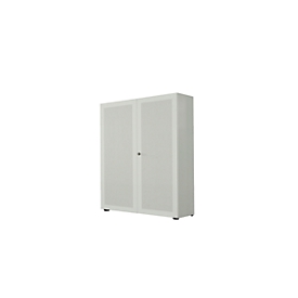 Armoire-vestiaire, 2 portes, l. 100 cm, 5 HC, gris clair