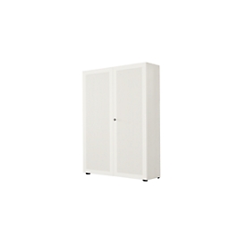 Armoire-vestiaire, 2 portes, l. 100 cm, 6 HC, blanc