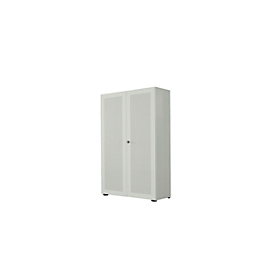 Armoire-vestiaire, 2 portes, l. 80 cm, 5 HC, gris clair