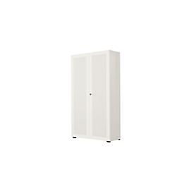 Armoire-vestiaire, 2 portes, l. 80 cm, 6 HC, blanc