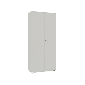 Armoire vestiaire, 2 portes, sans façade acoustique, l. 800 x P 450 x H 2300 mm, argenté