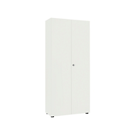 Armoire vestiaire, 2 portes, sans façade acoustique, l. 800 x P 450 x H 2300 mm, blanc