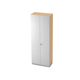 Armoire-vestiaire, étagères à gauche, l. 800 x P 420 mm, coloris érable/argent