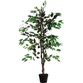 Artificial plant meet by Paperflow fig tree, incl. plastic pot, h 1200 mm, polyester/wood