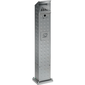 Asbak-/afvalverzamelaar staande zuil, Aluminium geanodiseerd