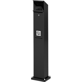 Ashtray bin for outdoor use, anthracite