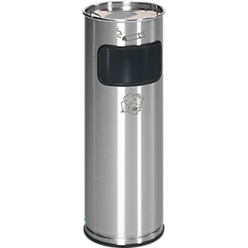 Ashtray bin, made from stainless steel, Ø 230 x 660 mm