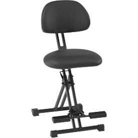 Assis-debout XXL AF-SR-Comfort-KL-AH, avec aide à la montée, hauteur réglable, jusqu'à 250 kg, similicuir, noir