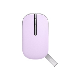 ASUS MD100 - Maus - rechts- und linkshändig - optisch - kabellos - 2.4 GHz, Bluetooth 5.0 LE - kabelloser Empfänger (USB)