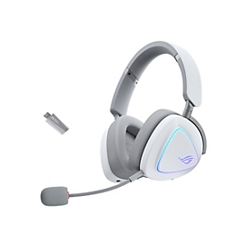 ASUS ROG Delta II - Headset - ohrumschließend - Bluetooth / 2,4 GHz Funkfrequenz - kabellos - 3,5 mm Stecker
