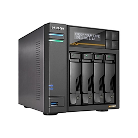 ASUSTOR Lockerstor 4 Gen3 - NAS-Server - 4 Schächte - SATA 6Gb/s / PCIe 4.0 x4 (NVMe) - RAID JBOD, 0, 1, 5, 6, 10 - RAM 16 GB