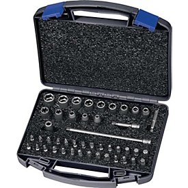 ASW Jeu de douilles à choc 700 KS 46 OL, 46 pces, 1/4 pouce, 6-KT/E/fente/PH/PZD/i6, acier spécial