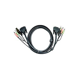 ATEN 2L-7D02UD - Video- / USB- / Audio-Kabel - USB, mini-phone stereo 3.5 mm, DVI-D (M)