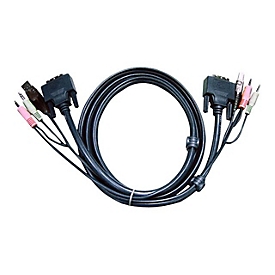 ATEN 2L-7D03UD - Video- / USB- / Audio-Kabel - USB, mini-phone stereo 3.5 mm, DVI-D (M)