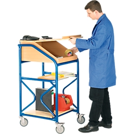 Atril para estar de pie con 2 estantes, 1300 x 620 x 670 mm