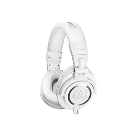 Audio-Technica ATH M50xWH - M Series - Kopfhörer - ohrumschließend - kabelgebunden - 3,5 mm Stecker