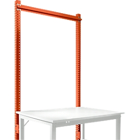 Aufbauportal, Grundtisch SPEZIAL Arbeitstisch-/Werkbanksystem UNIVERSAL/PROFI, 1250 mm, rotorange