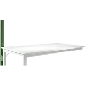 Aufbauportal, niedrig, Ansatztisch SPEZIAL Arbeitstisch/Werkbank UNIVERSAL/PROFI, resedagrün