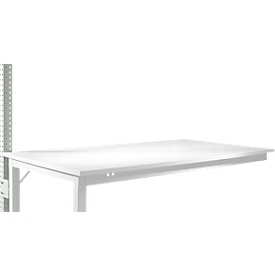 Aufbauportal, niedrig, Ansatztisch STANDARD Arbeitstisch/Werkbank UNIVERSAL/PROFI, alusilber
