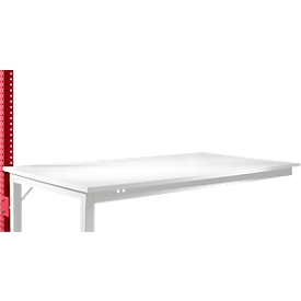 Aufbauportal, niedrig, Ansatztisch STANDARD Arbeitstisch/Werkbank UNIVERSAL/PROFI, rubinrot