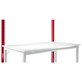 Aufbauportal, niedrig, Grundtisch STANDARD Arbeitstisch/Werkbank UNIVERSAL/PROFI, rubinrot
