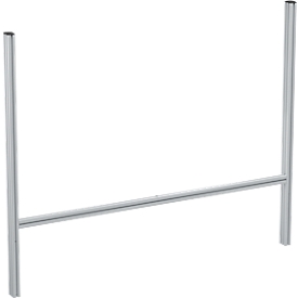 Aufbauprofileset für Treston QuatreX, ESD-leitfähig, B 1060 x T 55 x H 1200, lichtgrau RAL 7035